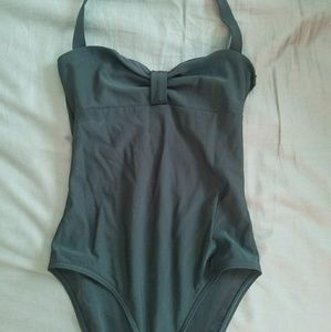 Black one piece swim suit